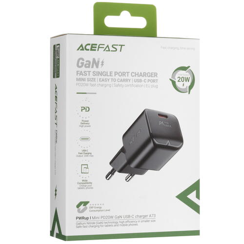 Купить Сетевое зарядное устройство ACEFAST A73 mini черный  9096532. Характеристики, отзывы и цены в Донецке
