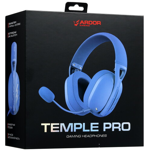 Купить Беспроводные/проводные наушники ARDOR GAMING Temple PRO синий 2024  9082035. Характеристики, отзывы и цены в Донецке