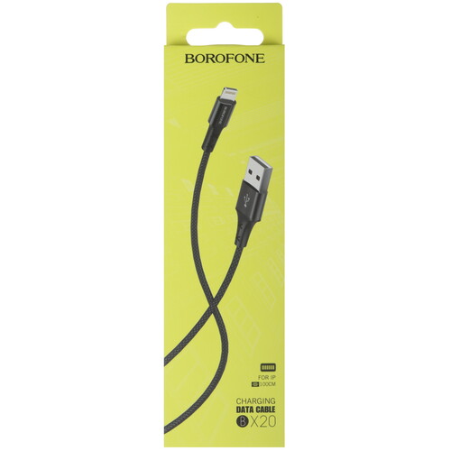 Купить Кабель круглый Borofone Lightning 8-pin - USB 2.0 Type-A черный 1 м  5475058. Характеристики, отзывы и цены в Донецке