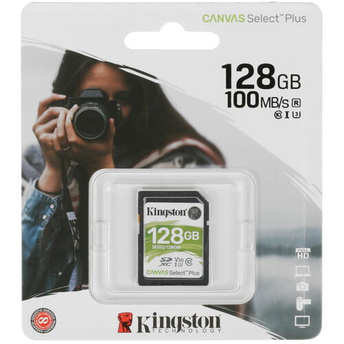 Купить Карта памяти Kingston Canvas Select Plus SDXC 128 ГБ [SDS2/128GB]  1664081. Характеристики, отзывы и цены в Донецке