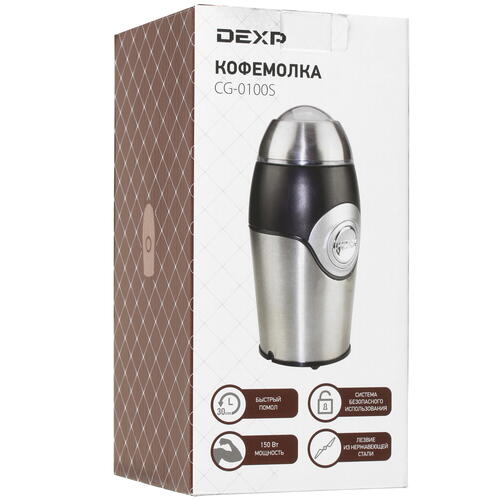 Купить Кофемолка электрическая DEXP CG-0100S черный  1276443. Характеристики, отзывы и цены в Донецке