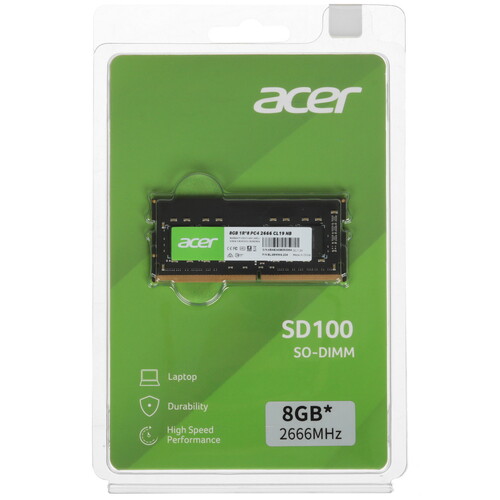 Купить Оперативная память SODIMM Acer SD100 [BL.9BWWA.204] 8 ГБ  5447169. Характеристики, отзывы и цены в Донецке