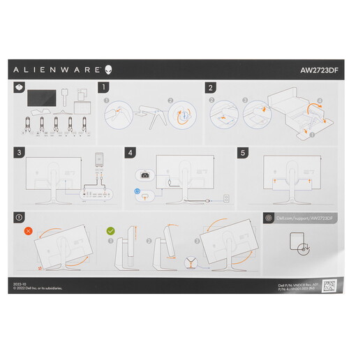 Купить 27" Монитор Dell Alienware AW2723DF белый  5468915. Характеристики, отзывы и цены в Донецке