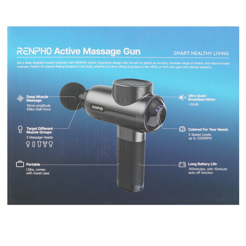 Купить Массажный пистолет Renpho RP-GM171 черный  9132045. Характеристики, отзывы и цены в Донецке