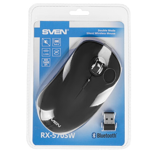 Купить Мышь беспроводная SVEN RX-570SW [SV-020910] черный  5003245. Характеристики, отзывы и цены в Донецке