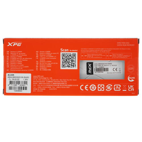 Купить Оперативная память ADATA XPG SPECTRIX D50 RGB [AX4U360032G18I-SW50] 32 ГБ  5031001. Характеристики, отзывы и цены в Донецке