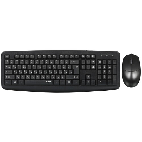 Купить Клавиатура+мышь  проводная  RAPOO NX1600 черный  9126362. Характеристики, отзывы и цены в Донецке