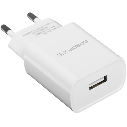 Купить Сетевое зарядное устройство Borofone BA20A белый  5474764. Характеристики, отзывы и цены в Донецке
