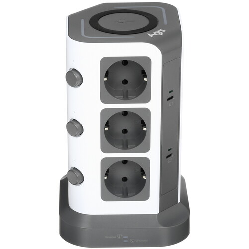 Купить Сетевой фильтр AGNI TP-VG6U12E-C-W серый  9289246. Характеристики, отзывы и цены в Донецке