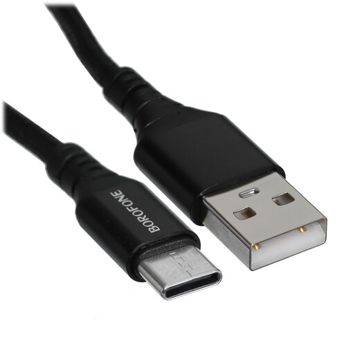 Купить Кабель круглый Borofone USB Type-C - USB 2.0 Type-A черный 1 м  5474981. Характеристики, отзывы и цены в Донецке