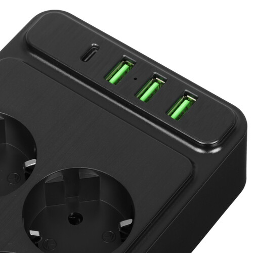 Купить Сетевой фильтр AGNI TP-FS4U4E-PD черный  9289278. Характеристики, отзывы и цены в Донецке