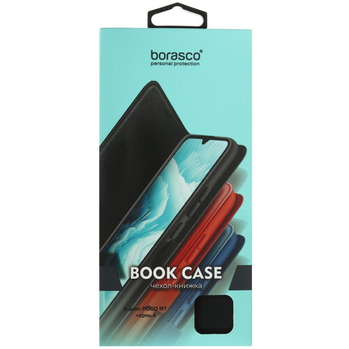 Купить Чехол-книжка  BoraSCO для POCO M7 черный  5638205. Характеристики, отзывы и цены в Донецке