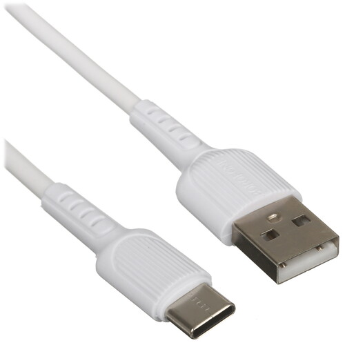 Купить Кабель круглый Borofone USB Type-C - USB 2.0 Type-A белый 1 м  5458197. Характеристики, отзывы и цены в Донецке