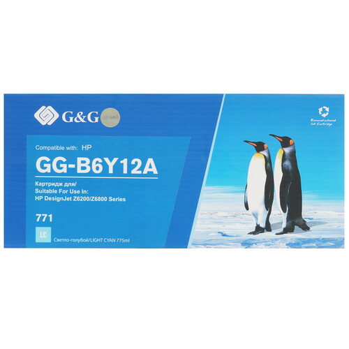 Купить Картридж G&G GG-B6Y12A 771C светло-голубой  9020536. Характеристики, отзывы и цены в Донецке