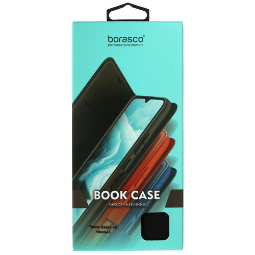 Купить Чехол-книжка  BoraSCO для Tecno SPARK 40 черный  5634869. Характеристики, отзывы и цены в Донецке