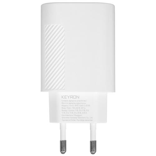 Купить Сетевое зарядное устройство KEYRON WHC-GaN-C-45 белый  5075230. Характеристики, отзывы и цены в Донецке