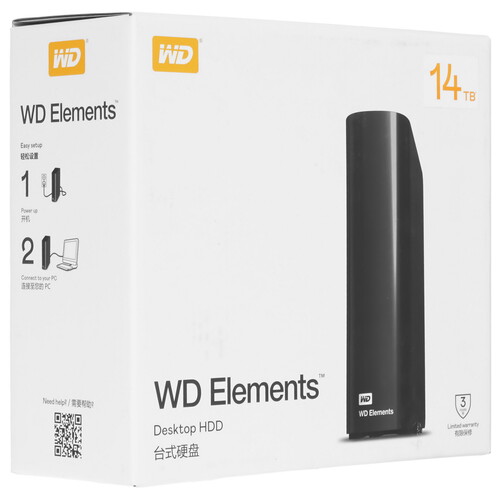 Купить 14 ТБ Внешний HDD WD Elements Desktop  5433339. Характеристики, отзывы и цены в Донецке