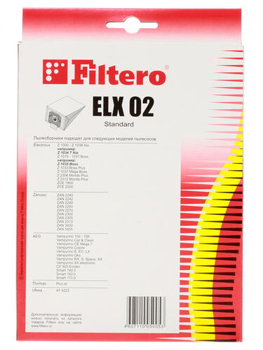 Купить Комплект пылесборник и фильтр Filtero ELX 02 Standard бежевый  6678361. Характеристики, отзывы и цены в Донецке