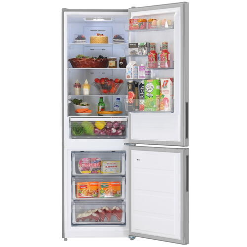 Купить Холодильник с морозильником  DEXP B4-32AMA серебристый  9064767. Характеристики, отзывы и цены в Донецке