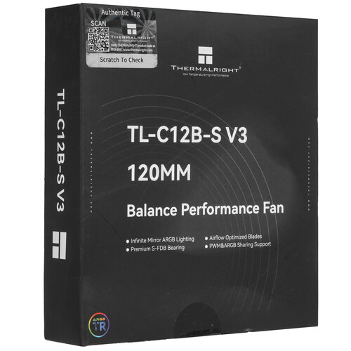 Купить Вентилятор Thermalright TL-C12B-S V3  черный  5615624. Характеристики, отзывы и цены в Донецке