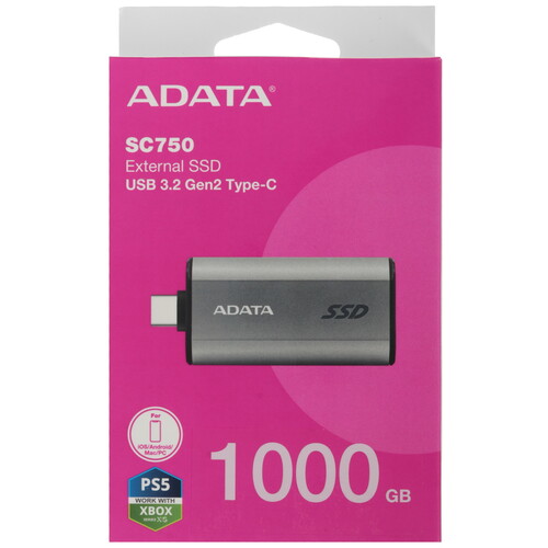 Купить 1000 ГБ Внешний SSD ADATA SC750  5493226. Характеристики, отзывы и цены в Донецке