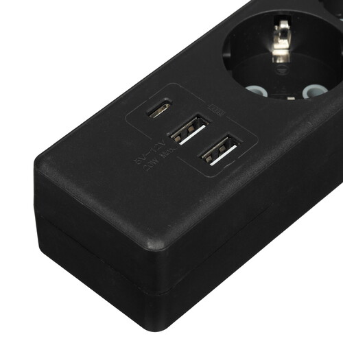 Купить Удлинитель Power Cube PC-6B-2M черный  9196397. Характеристики, отзывы и цены в Донецке