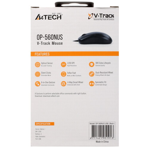 Купить Мышь проводная A4Tech OP-560NUS  5435496. Характеристики, отзывы и цены в Донецке