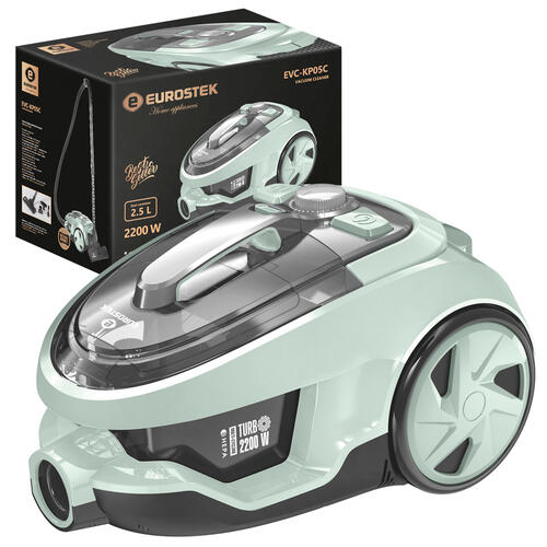 Купить Пылесос EuroStek EVC-KP05C зеленый  9991570. Характеристики, отзывы и цены в Донецке