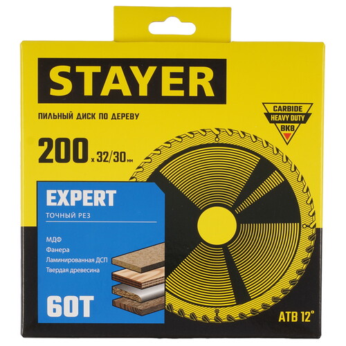 Купить Диск пильный STAYER Expert 3682-200-32-60_z01  9173759. Характеристики, отзывы и цены в Донецке