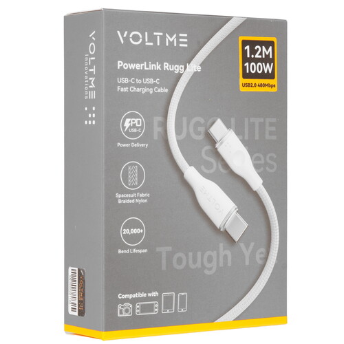 Купить Кабель круглый VOLTME USB Type-C - USB Type-C белый 1.2 м  9210880. Характеристики, отзывы и цены в Донецке