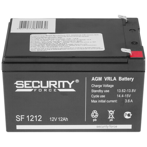 Купить Аккумуляторная батарея для ИБП SECURITY FORCE SF 1212  4896282. Характеристики, отзывы и цены в Донецке