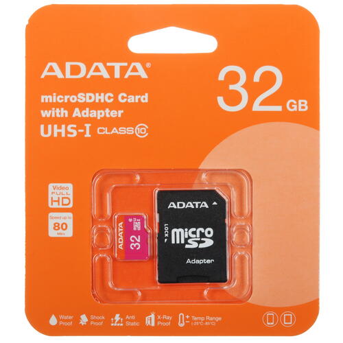 Купить Карта памяти ADATA Premier microSDHC 32 ГБ [AUSDH32GUICL10-RA1]  5452659. Характеристики, отзывы и цены в Донецке