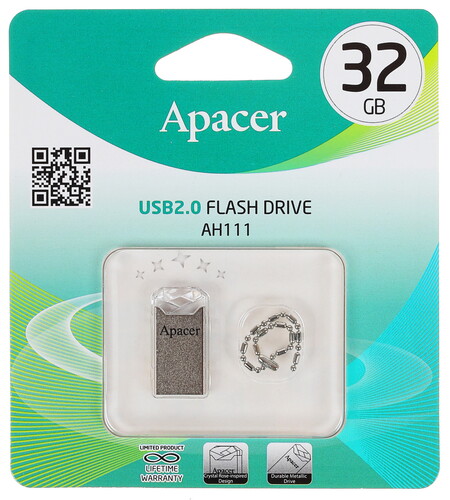 Купить Память USB Flash 32 ГБ Apacer AH111 [AP32GAH111CR-1]  1191496. Характеристики, отзывы и цены в Донецке