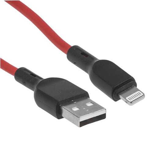 Купить Кабель круглый BoraSCO Lightning 8-pin - USB 2.0 Type-A красный 1 м  5614077. Характеристики, отзывы и цены в Донецке