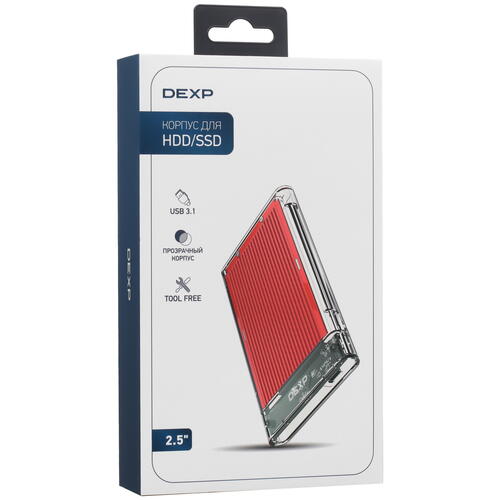 Купить 2.5" Внешний бокс DEXP 2179C3-RD  5411422. Характеристики, отзывы и цены в Донецке
