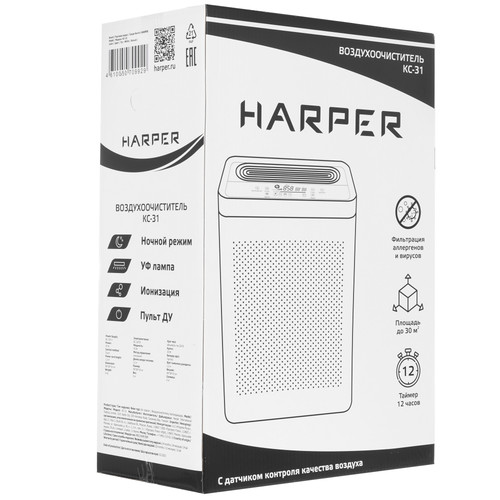 Купить Очиститель воздуха Harper KC-31 белый  9056605. Характеристики, отзывы и цены в Донецке