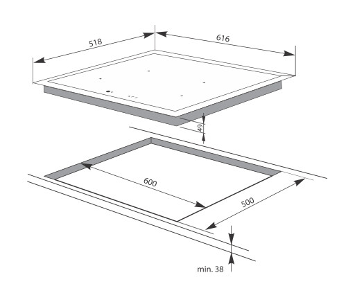 Купить Индукционная варочная поверхность Hansa BHI69307  0156397. Характеристики, отзывы и цены в Донецке