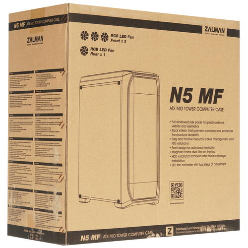 Купить Корпус ZALMAN N5 MF  черный  1611771. Характеристики, отзывы и цены в Донецке