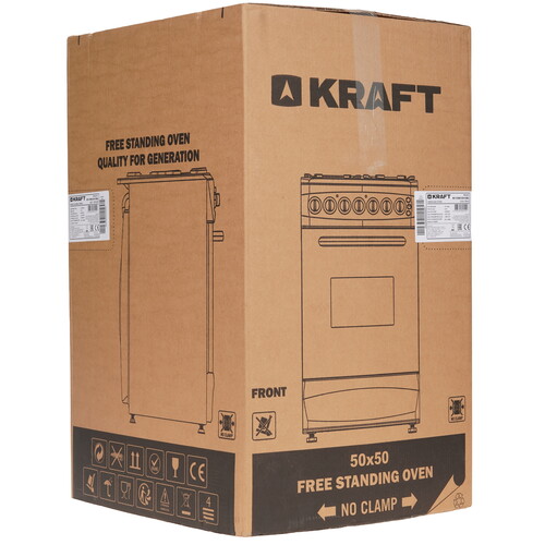 Купить Газовая плита Kraft KF-FSK5301GBL черный  9130787. Характеристики, отзывы и цены в Донецке