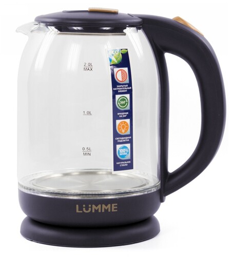 Купить Электрочайник LUMME LU-142 фиолетовый  8145242. Характеристики, отзывы и цены в Донецке