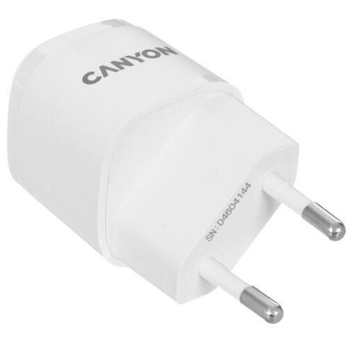 Купить Сетевое зарядное устройство Canyon H-20-05 белый  5089635. Характеристики, отзывы и цены в Донецке
