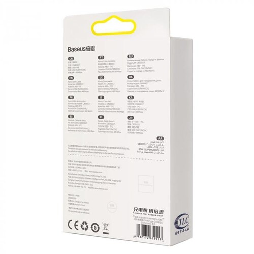 Купить Кабель круглый Baseus USB Type-C - USB 2.0 Type-A черный 1 м  9260777. Характеристики, отзывы и цены в Донецке