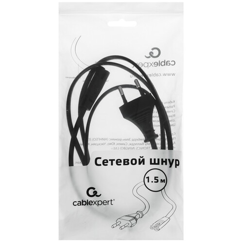 Купить Кабель питания Cablexpert IEC C7 - CEE 7/16  5614819. Характеристики, отзывы и цены в Донецке