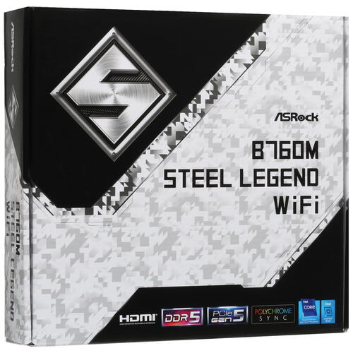 Купить Материнская плата ASRock B760M Steel Legend WiFi  5094818. Характеристики, отзывы и цены в Донецке