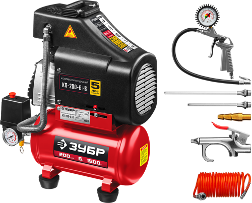 Купить Компрессор поршневой безмасляный Зубр КП-200-6 Н6  8198528. Характеристики, отзывы и цены в Донецке