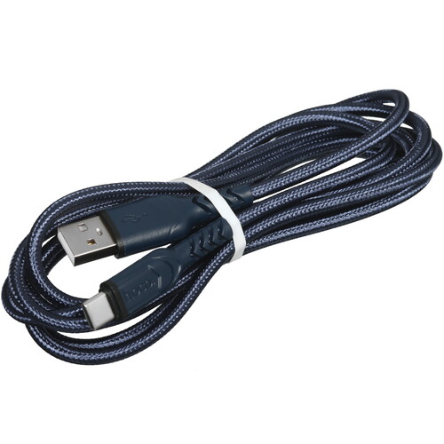 Купить Кабель круглый Hoco USB Type-C - USB 2.0 Type-A синий 2 м  5475037. Характеристики, отзывы и цены в Донецке