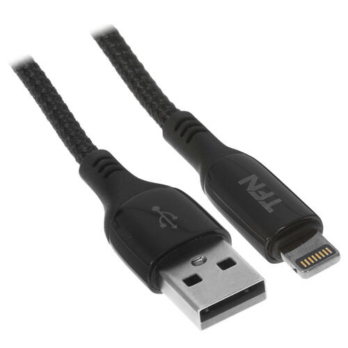 Купить Кабель круглый TFN Lightning 8-pin - USB 2.0 Type-A черный 1.2 м  5009535. Характеристики, отзывы и цены в Донецке