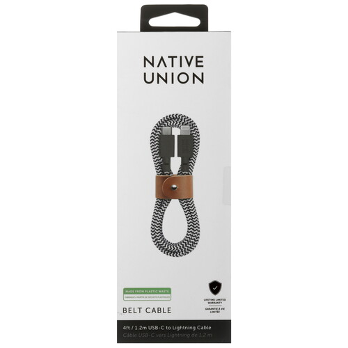 Купить Кабель круглый Native Union Lightning 8-pin MFI - USB Type-C серый 1.2 м  5466041. Характеристики, отзывы и цены в Донецке