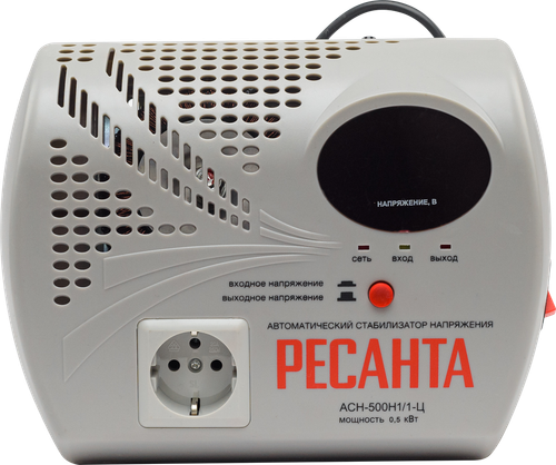 Купить Стабилизатор напряжения Ресанта АСН-500Н1/1-Ц  9361368. Характеристики, отзывы и цены в Донецке