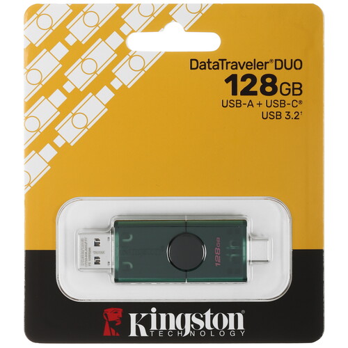 Купить Память USB Flash 128 ГБ Kingston DataTraveler Duo  5641727. Характеристики, отзывы и цены в Донецке